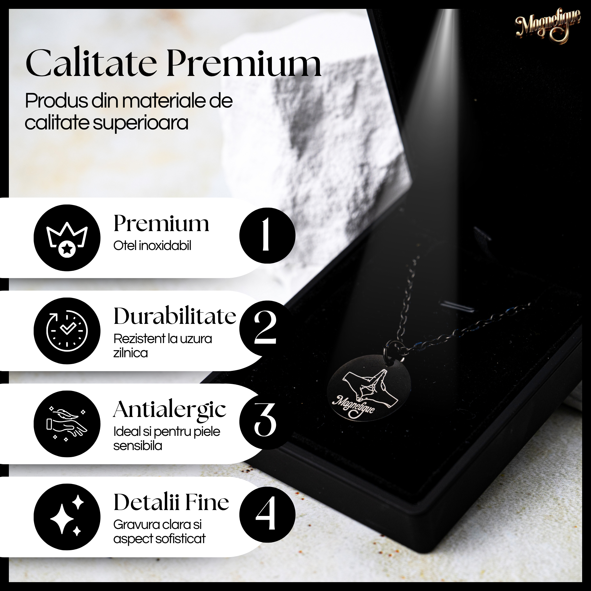 Pandantiv Hidralithe - Negru