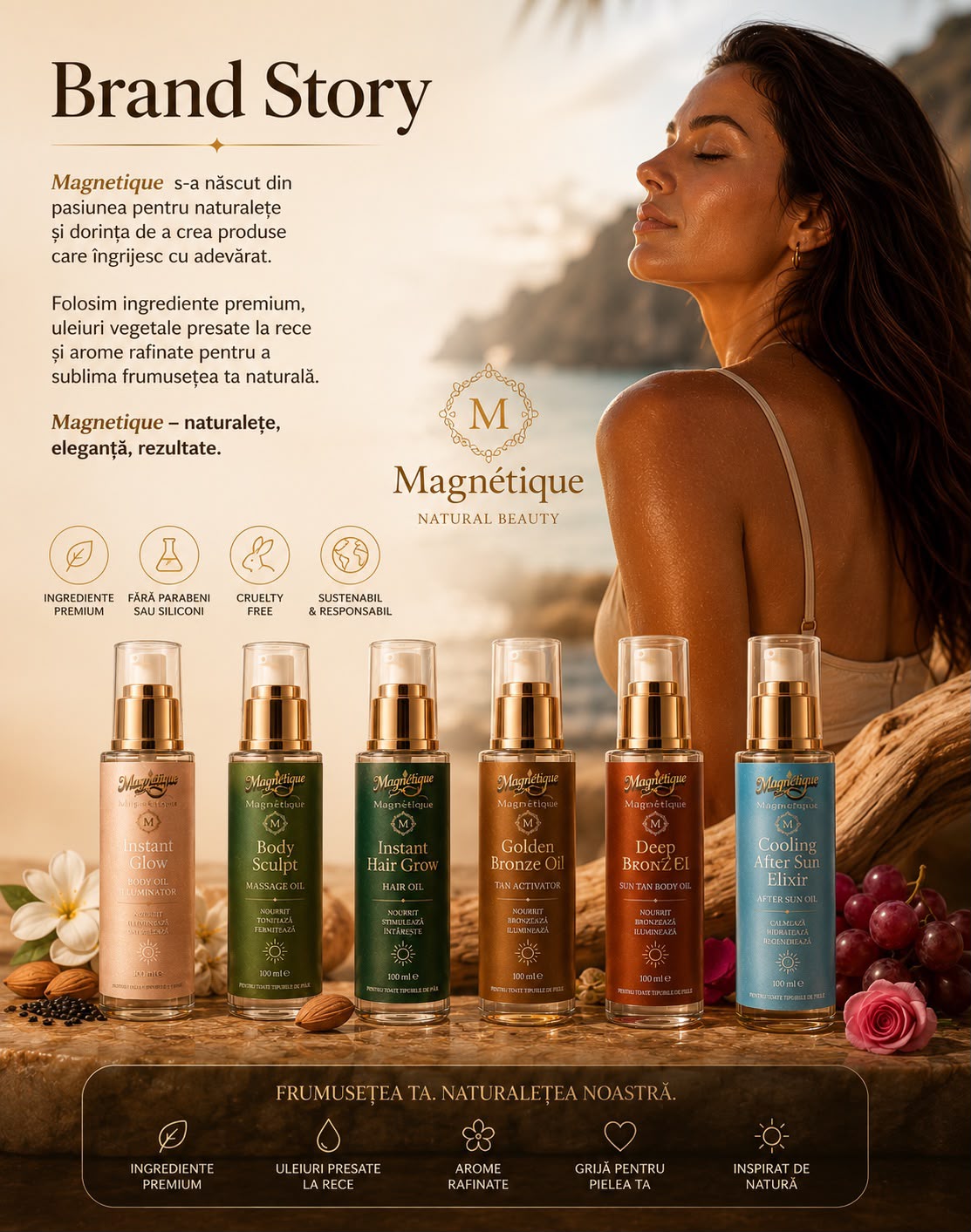 Deep Bronze Oil – Ulei Premium pentru Bronz Intens, Hidratare si efect natural de Glow 100ml