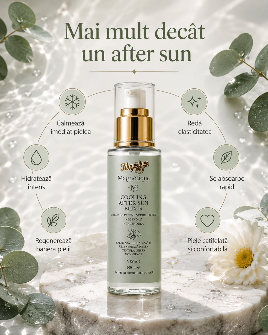 Cooling After Sun Elixir- Ulei premium după plajă pentru calmarea, hidratarea și regenerarea pielii 100ml