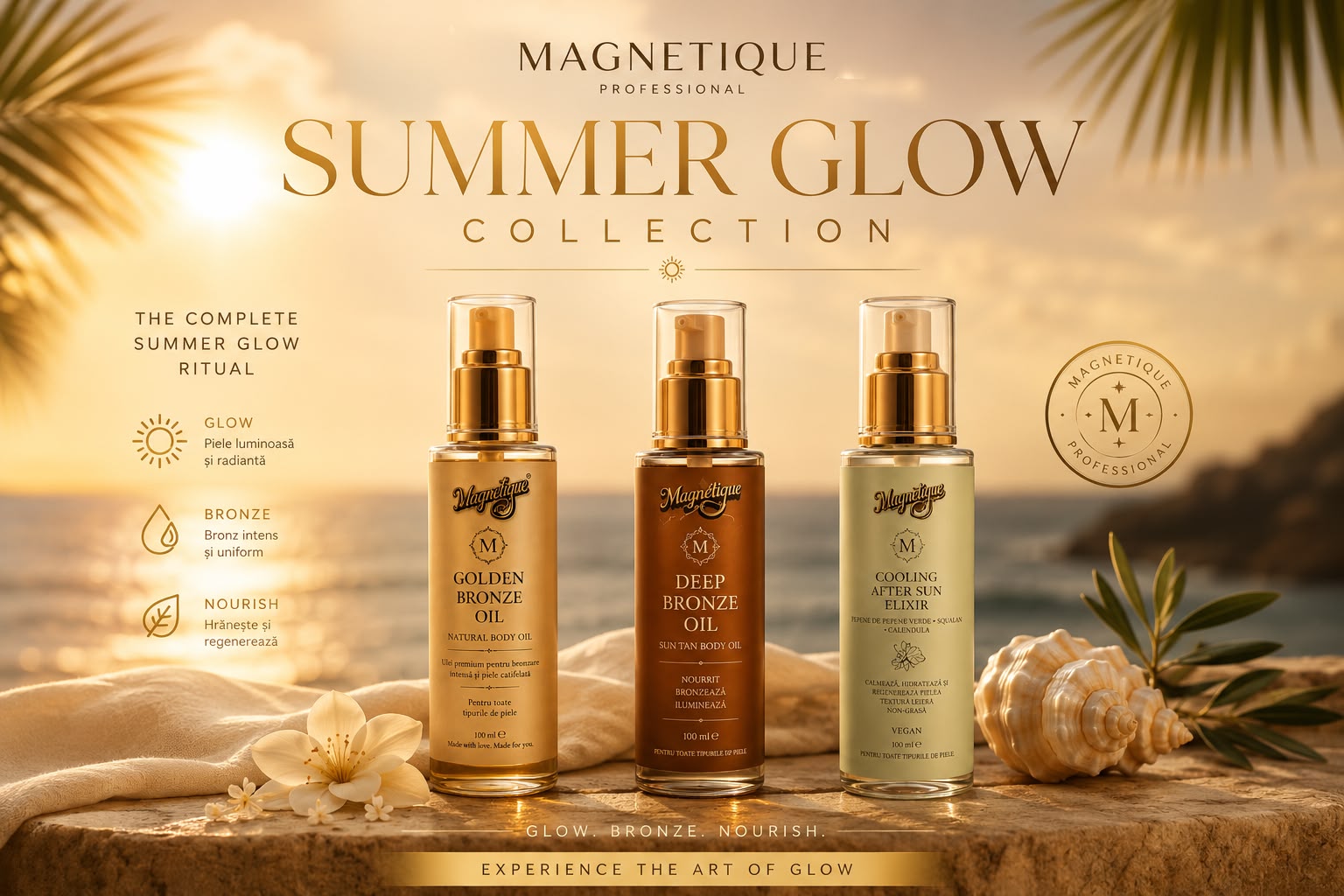 Pachet Deep Bronze Care Duo- Deep Bronze Oil & Cooling After Sun Elixir, 2 x 100 ml