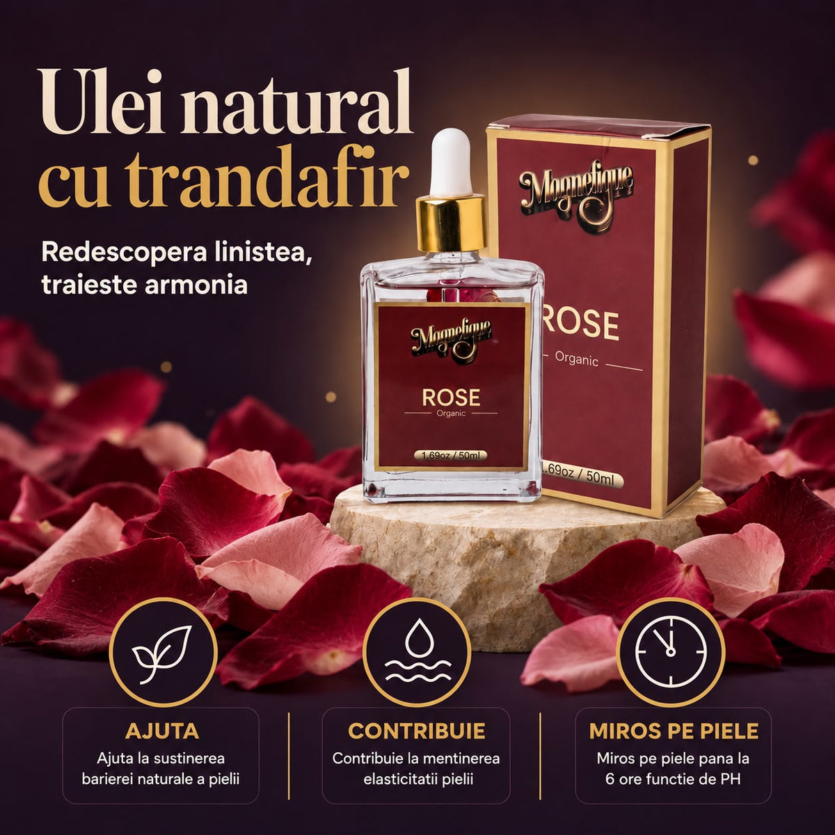 Velvet Night Ritual Magnetique | Ulei Cocos, Trandafir & Iasomie 3 x100ml