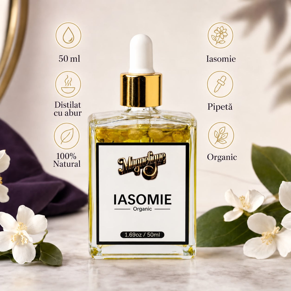 Ulei natural cu iasomie - Magnetique Jasmine Body Oil, 50ml