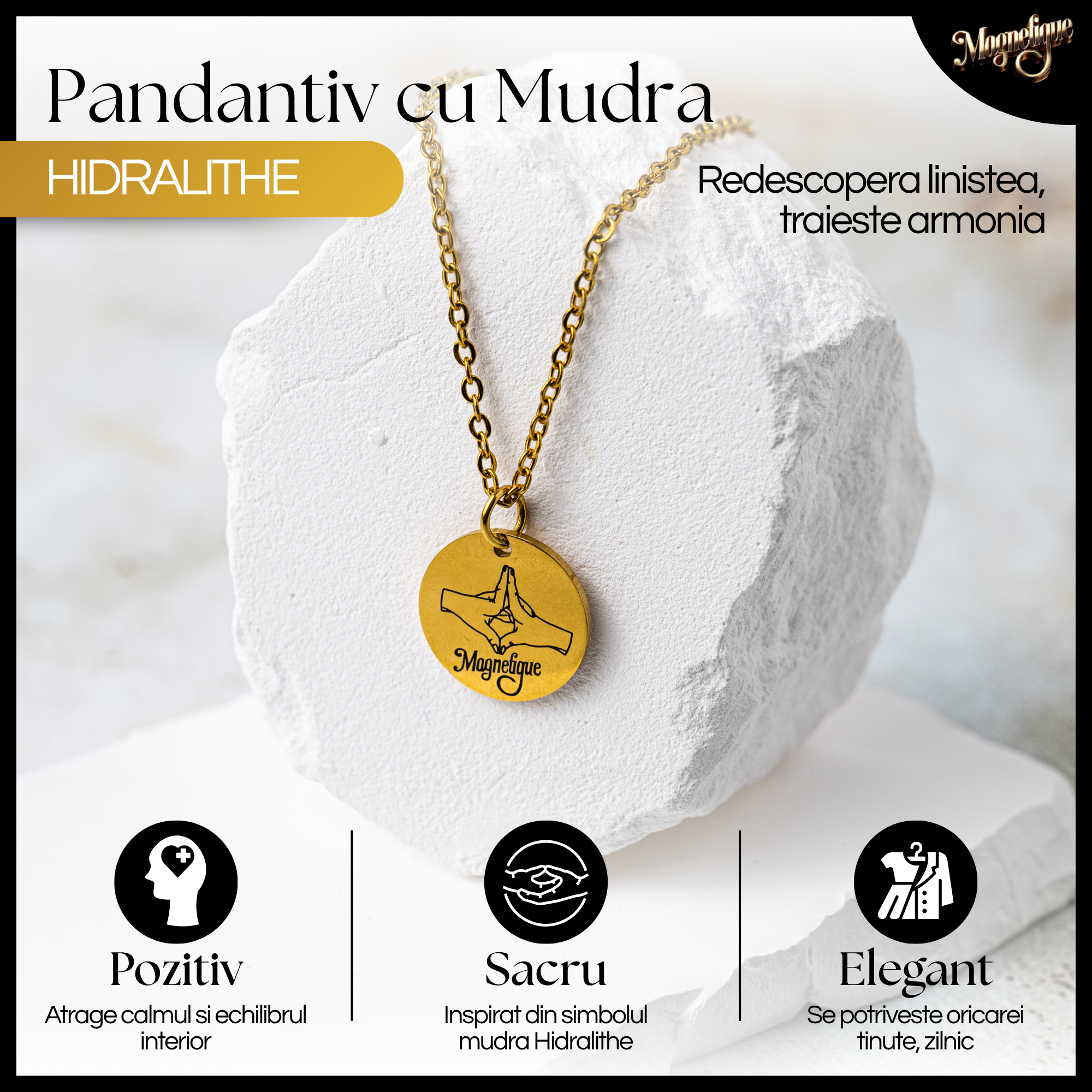 Pandantiv Hidralithe - Auriu
