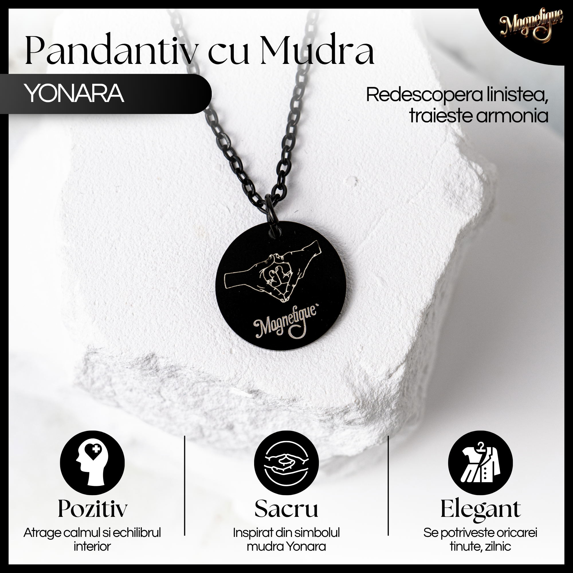 Pandantiv Yonara - Negru