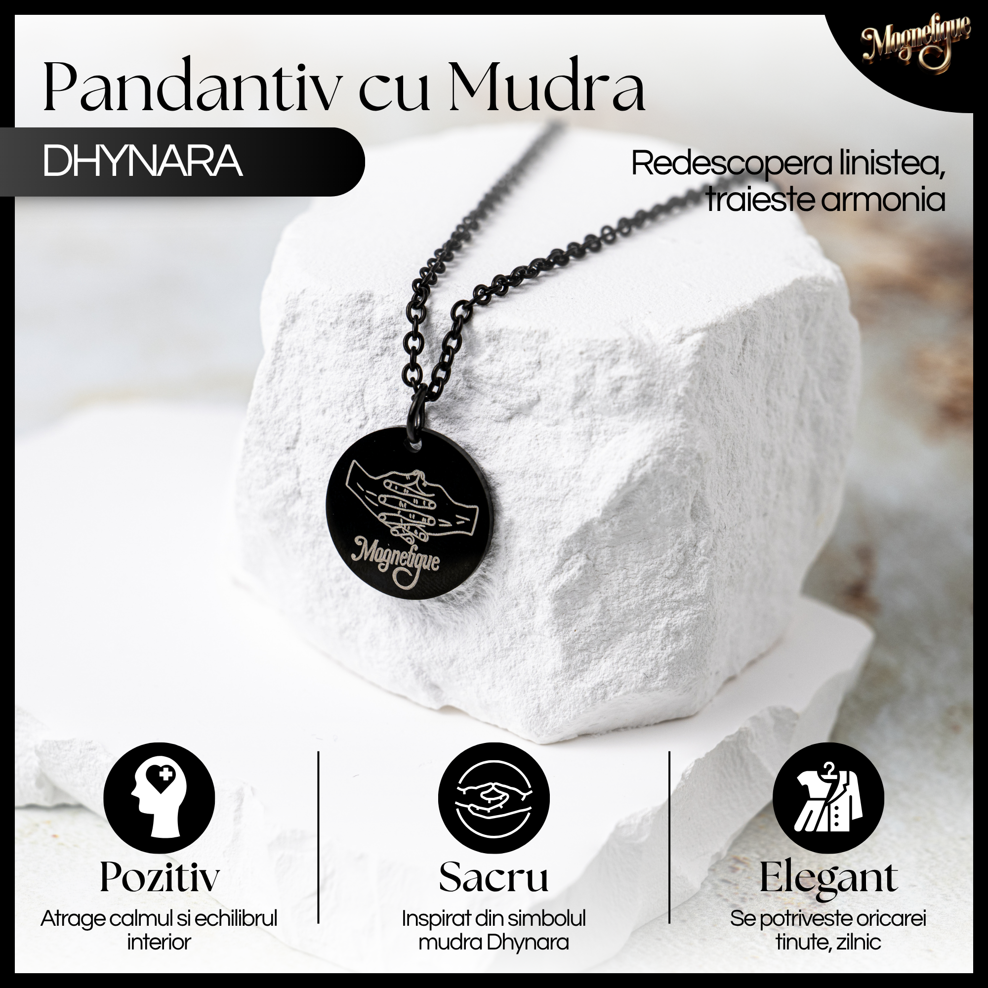 Pandantiv Dhynara - Negru