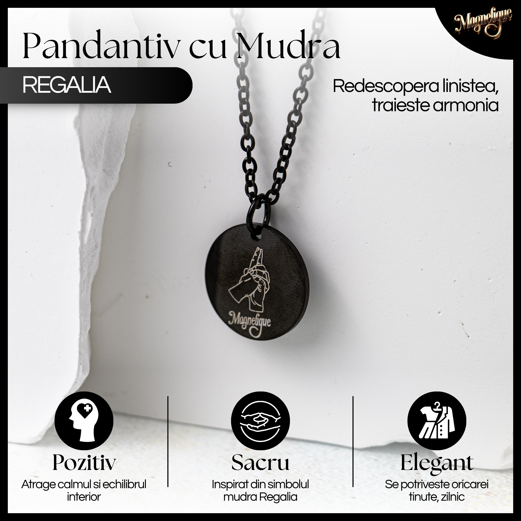 Pandantiv Regalia - Negru