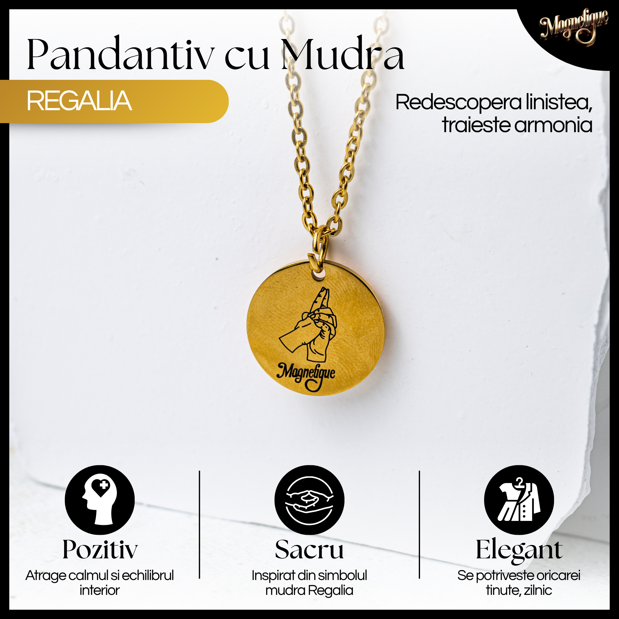 Pandantiv Regalia - Auriu