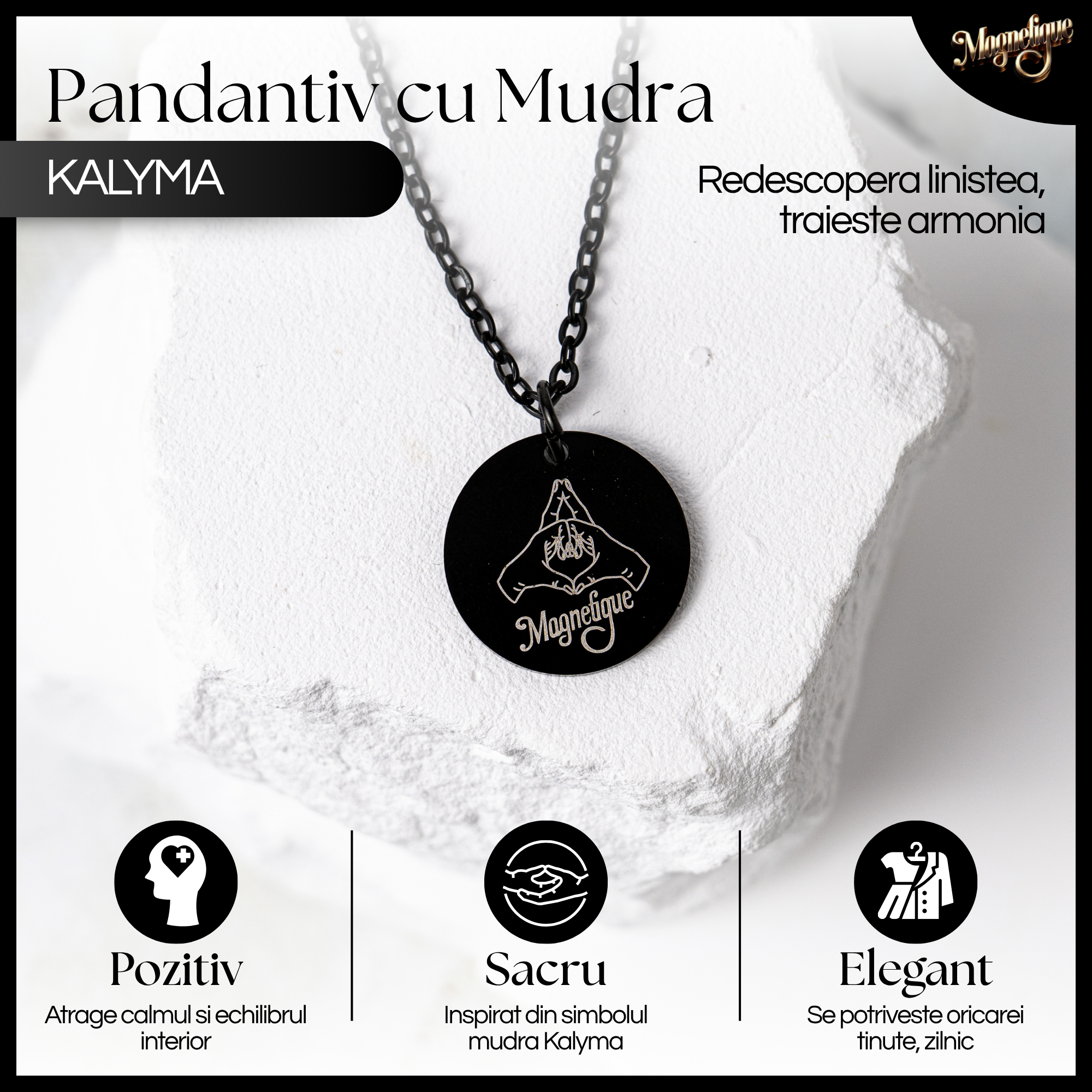 Pandantiv Kalyma - Negru