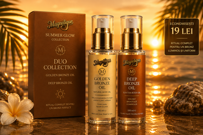 Pachet Golden & Deep Duo- Ritualul complet pentru un bronz uniform, intens și o piele perfect hidratată, 2 x100ml