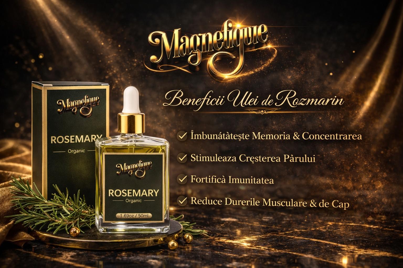 Pachet Grow & Glow de BeMagnetique cu ulei natural de rozmarin și mușețel, flacoane mici pentru îngrijire naturală a pielii și părului