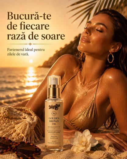 Golden Bronze Oil-Ulei premium pentru bronzare, hidratare și efect natural de glow 100ml