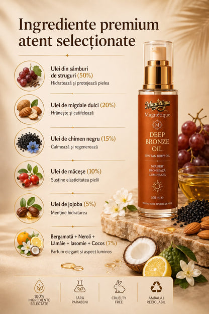 Pachet Deep Bronze Care Duo- Deep Bronze Oil & Cooling After Sun Elixir, 2 x 100 ml