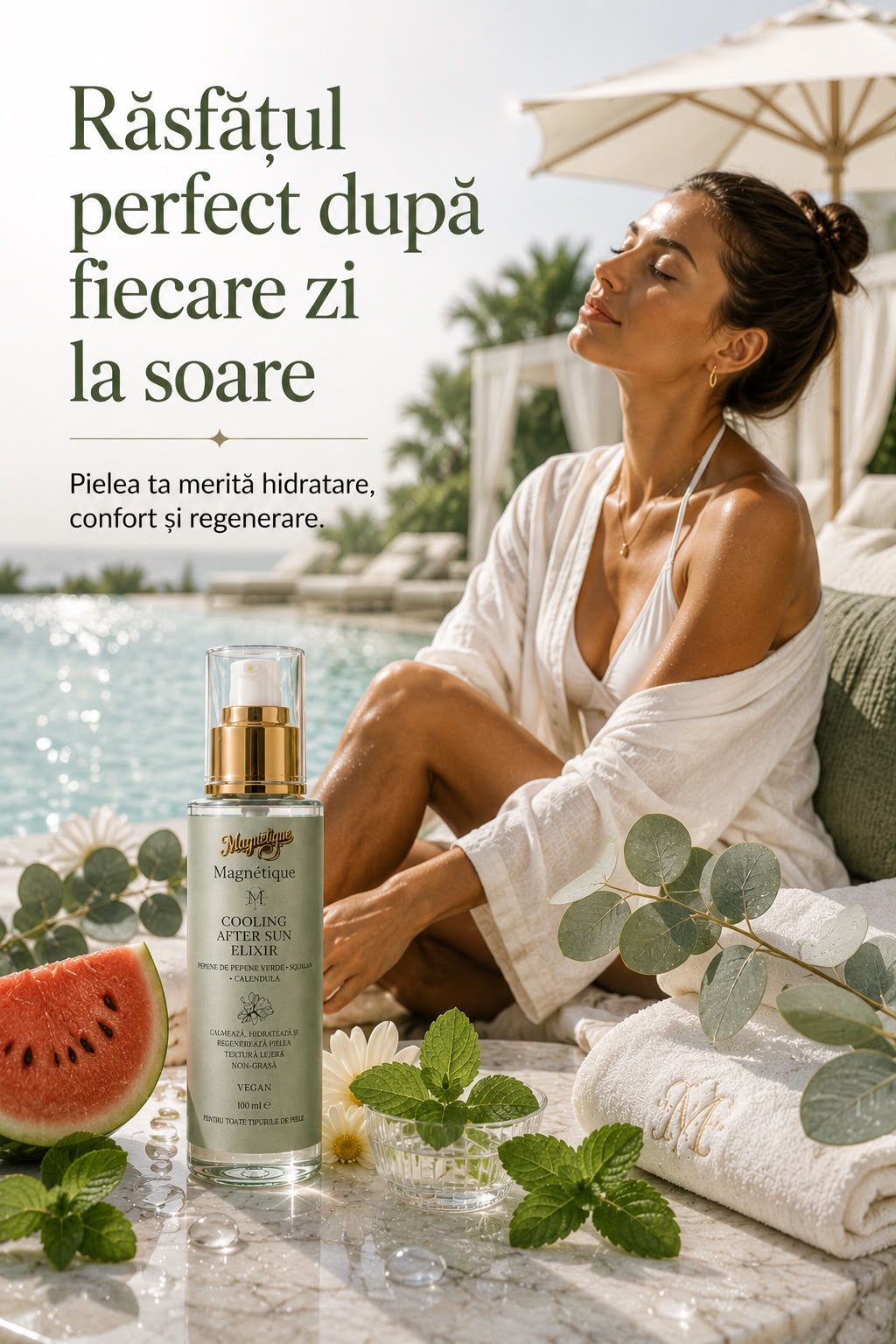 Cooling After Sun Elixir- Ulei premium după plajă pentru calmarea, hidratarea și regenerarea pielii 100ml