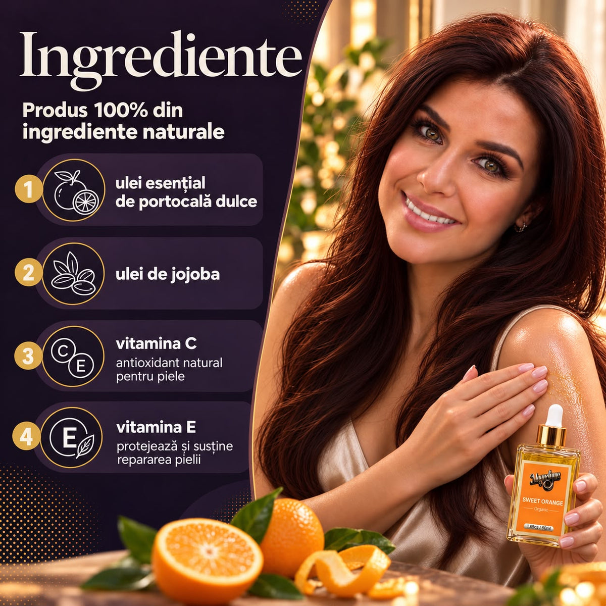 Ulei natural cu portocala dulce,Magnetique Sweet Orange Body Oil,50ml