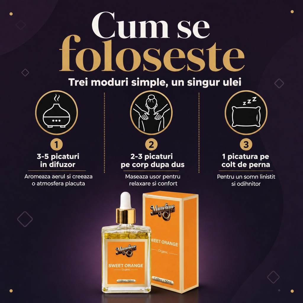Ulei natural cu portocala dulce,Magnetique Sweet Orange Body Oil,50ml