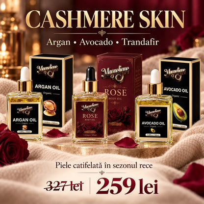 Cashmere Skin Care Magnetique | Set Ulei Argan, Avocado & Trandafir 3 x 100ml