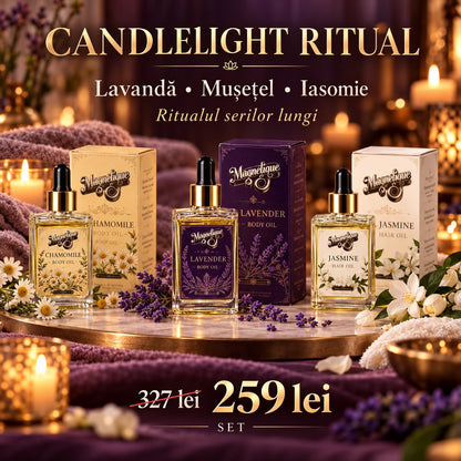Candlelight Ritual Magnetique | Ulei Mușețel, Lavandă & Iasomie 3x 100 ml