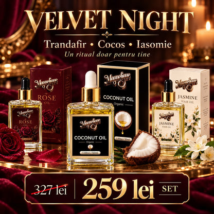 Velvet Night Ritual Magnetique | Ulei Cocos, Trandafir & Iasomie 3 x100ml