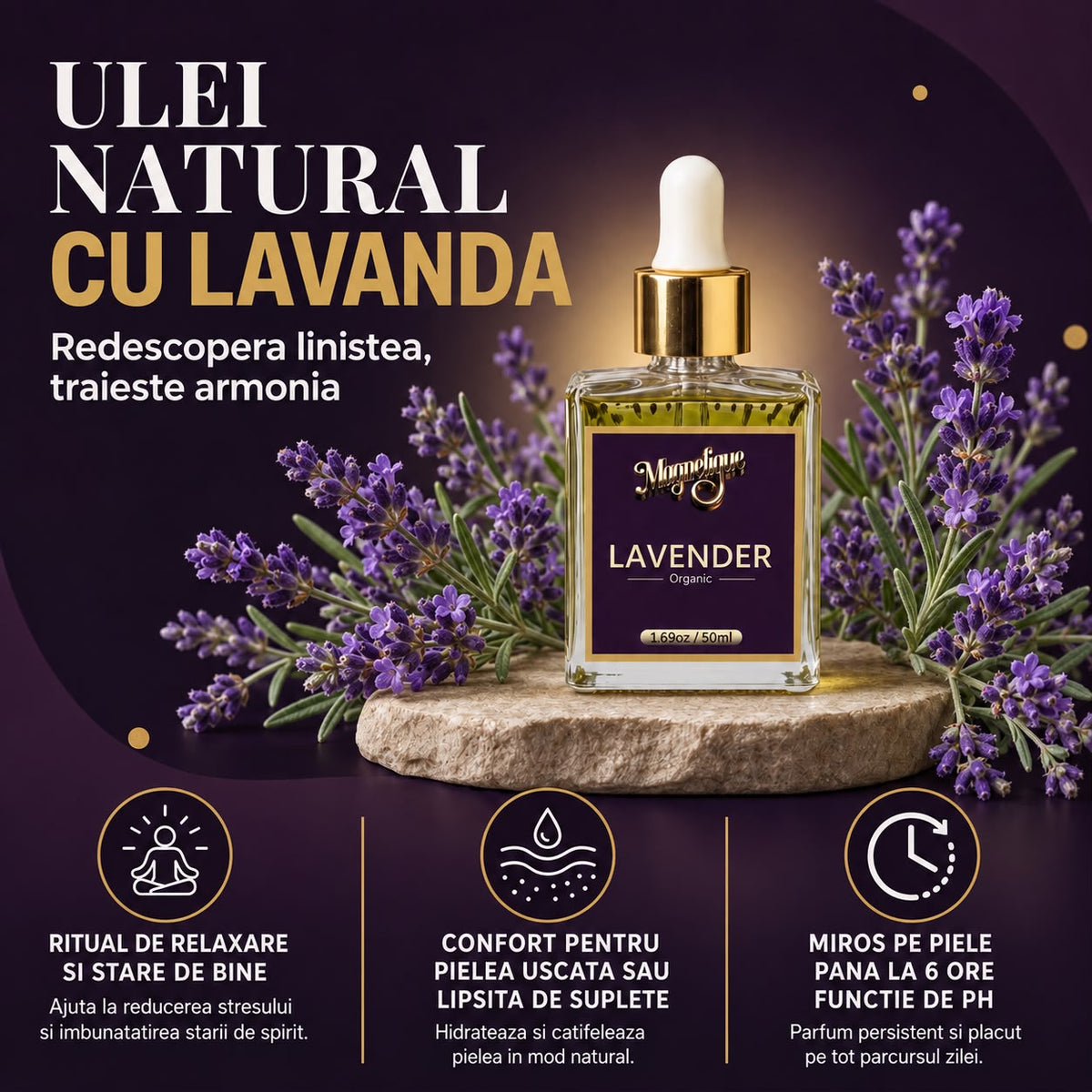 Candlelight Ritual Magnetique | Ulei Mușețel, Lavandă & Iasomie 3x 100 ml