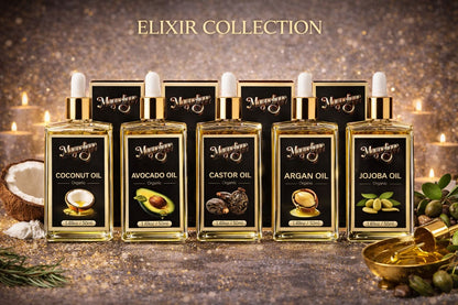 Ulei natural de cocos Magnetique pentru piele, păr și corp, sticlă de 50ml, ambalaj elegant din colecția Elixir.