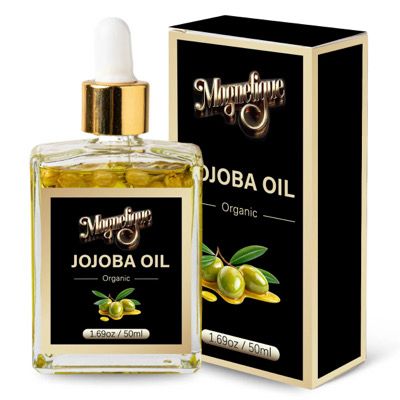 Ulei natural de jojoba BeMagnetique pentru piele, păr și corp, 50ml, sticlă cu ulei de jojoba pur în recipient.